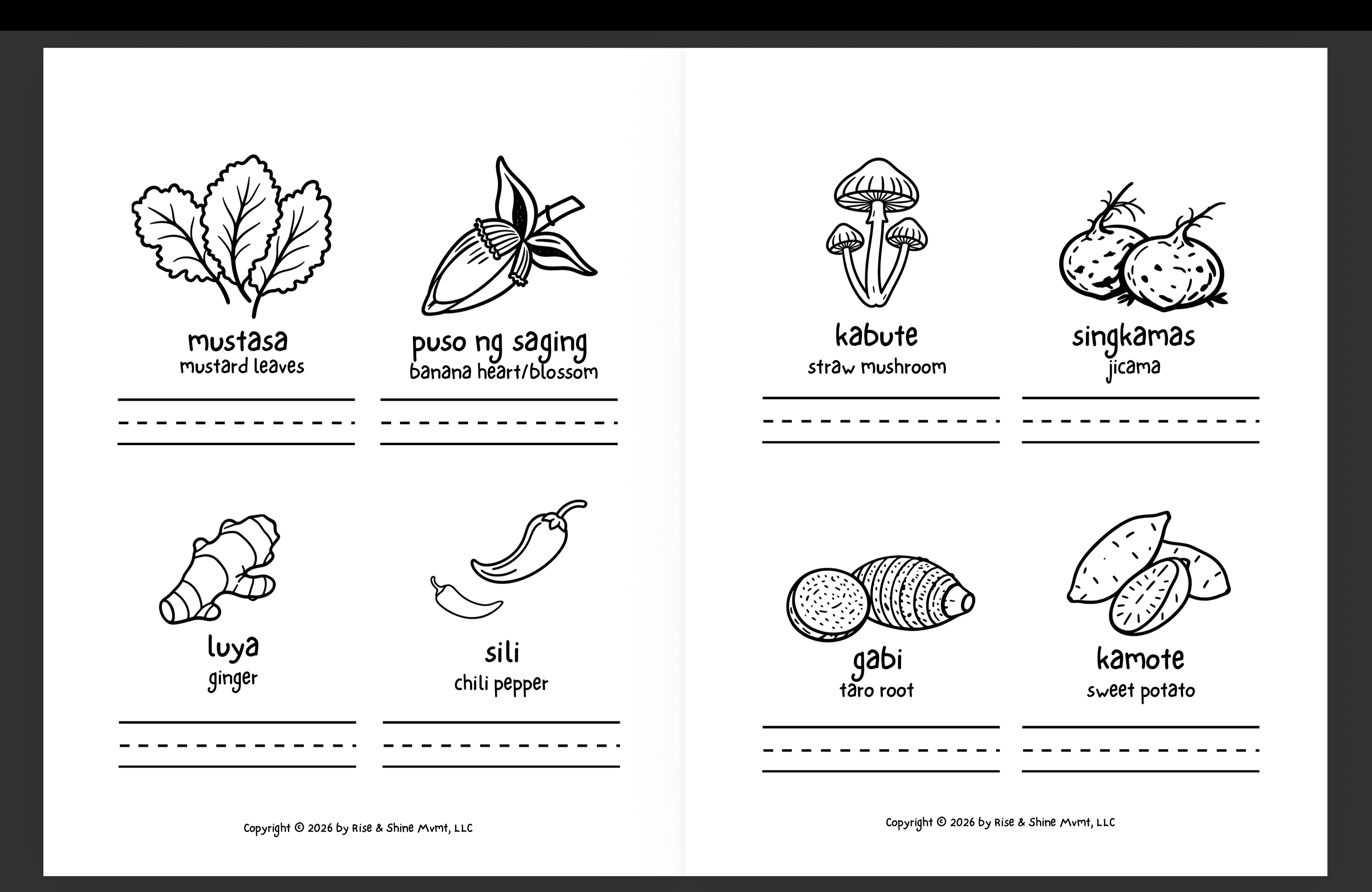 Oh, My Gulay Fruits & Veggies Activity Book