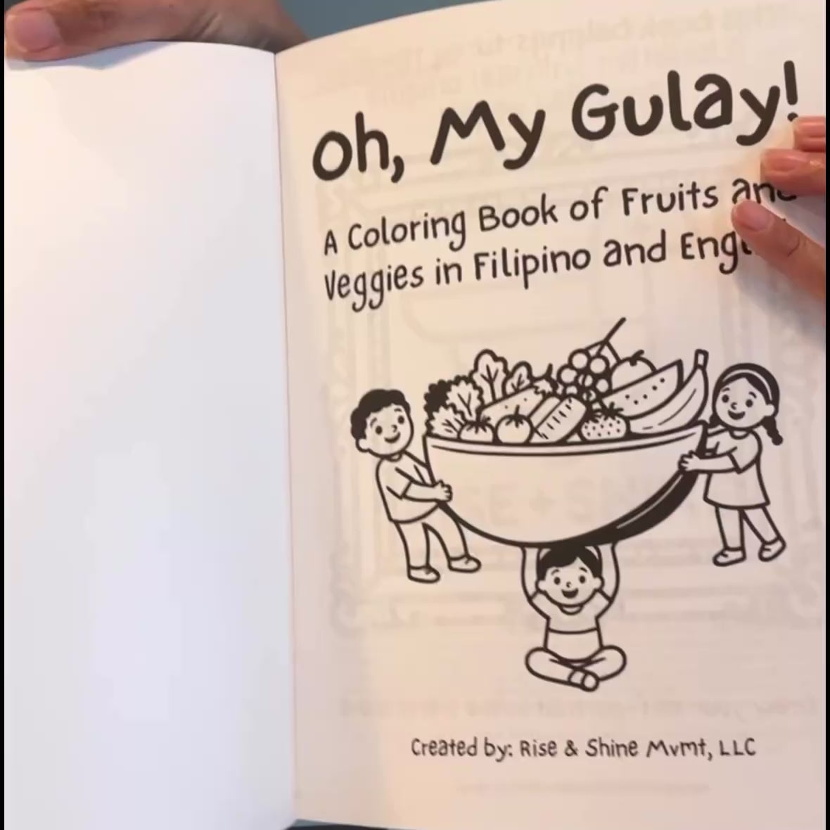 A video previewing the contents of the Oh, My Gulay Coloring Book